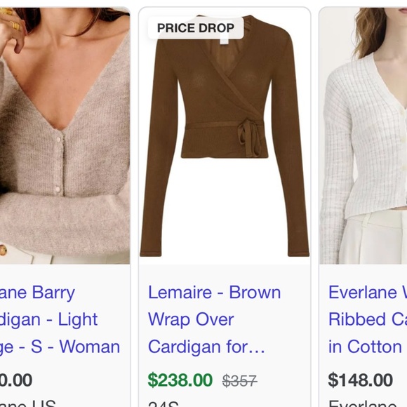 Reformation Wrap Sweater Size XS, Tencel/Linen Lightweight, Cream, EUC - Picture 16 of 16